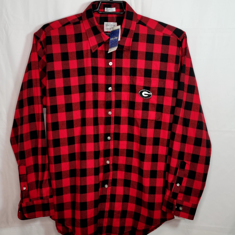 Georgia Bulldogs Flannel Shirt Large